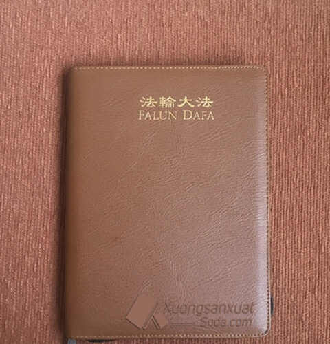 Bìa da ép nhũ vàng có khóa kéo 118