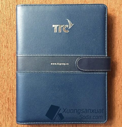 Mẫu bìa da ép nhũ bạc TTC 69