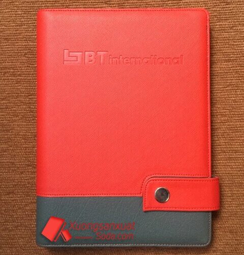 Sổ còng bìa da nút bấm 83