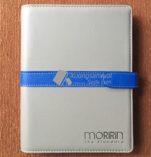 Sổ tay bìa da ép nhũ bạc MORIRIN 99