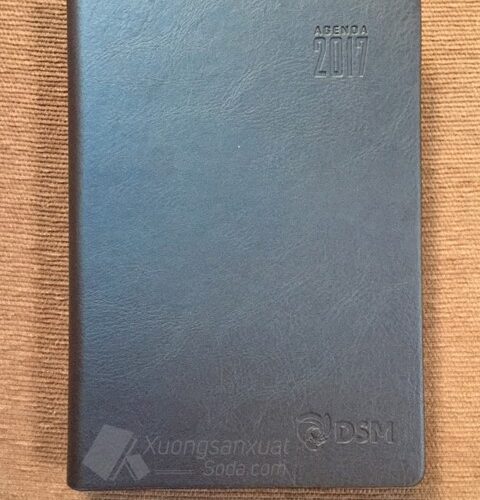 Sổ bìa da cao cấp (Nâu) có khóa kéo 104