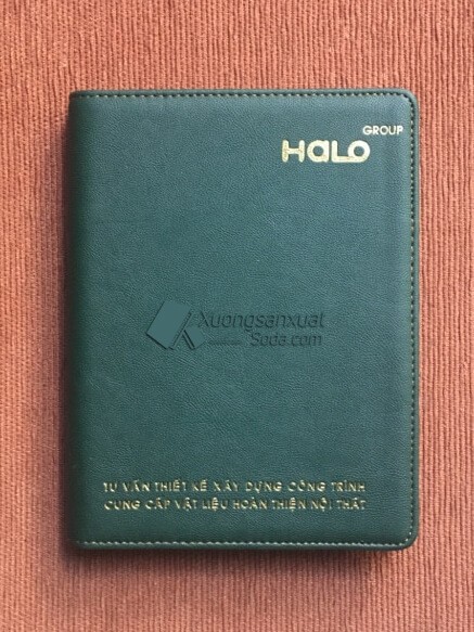 Sổ Lò Xo Bìa Da Simili Ép Nhũ Vàng 113