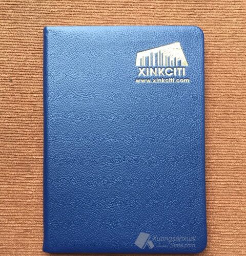 Sổ Dán Gáy Bìa Da Ép Nhũ Vàng SINKCITI 160