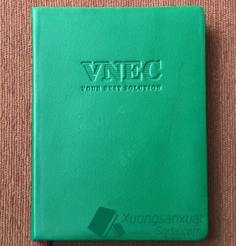 Sổ tay bìa da dán gáy VNEC 77