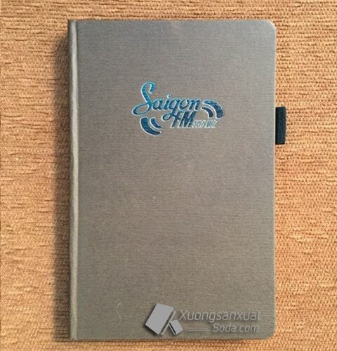 Sổ dán gáy bìa bồi vân gỗ Saigon FM 28