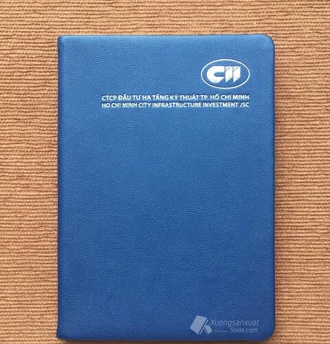 Sổ Tay Dán Gáy Da Simili Ép Nhũ Bạc CII 161
