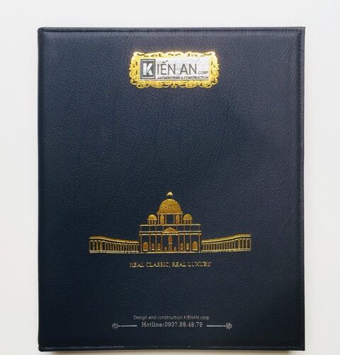 Bìa Da Đựng Hồ Sơ Ép Kim Kiến An Corp