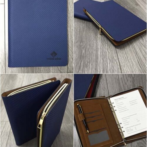 Sổ Lăn Sơn A5 Còng 1.5cm Khóa Kéo – LSA5 KHÓA KÉO 1B