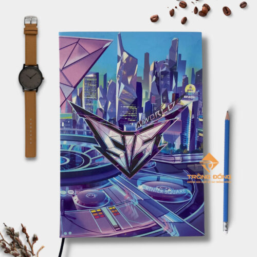 Sổ Tay Dán Gáy In Logo MWORLD