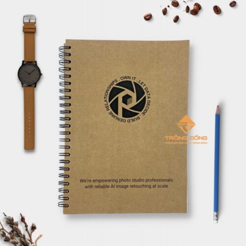 Sổ Tay Lò Xo Bìa Giấy Kraft Pixelz