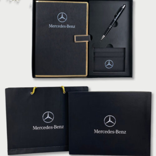 Bộ Quà Tặng Sổ Da, Bút Ký Và Ví Đựng Thẻ In Logo – GE01