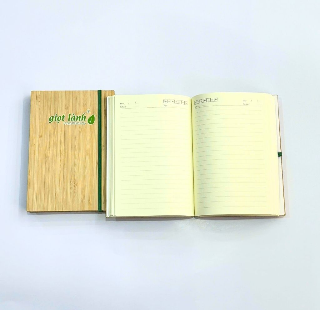 Sổ tay bìa tre A5