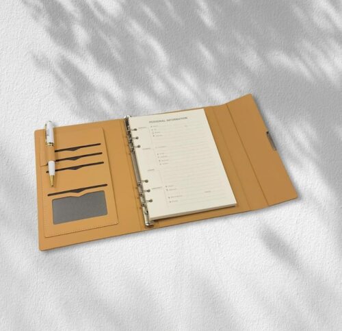 Sổ Còng Gập 3 Kèm Bút- introngdong.vn