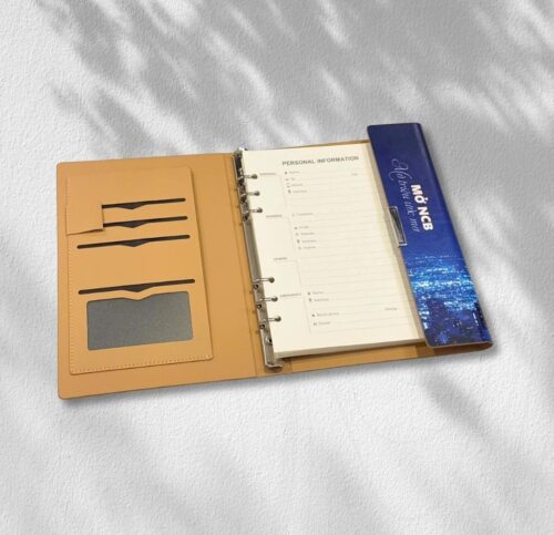 Sổ Còng Gập 3 Kèm Bút- introngdong.vn