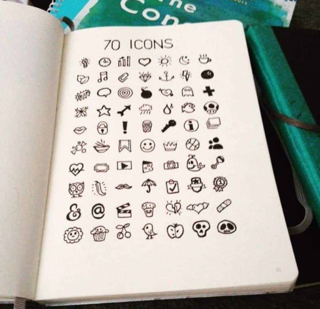 sổ tay bullet - Bộ icon & ký hiệu cá nhân - xuongsanxuatsoda.com