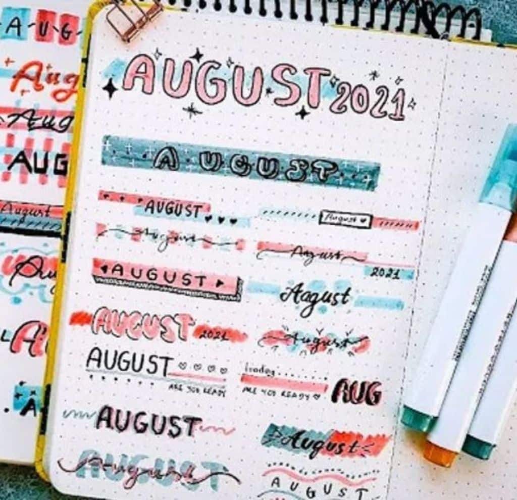 sổ tay bullet - Lettering nghệ thuật cho tiêu đề - xuongsanxuatsoda.com