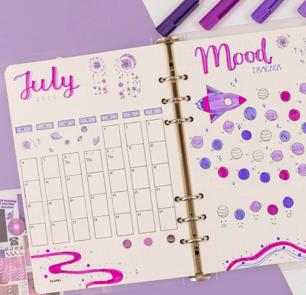 sổ tay bullet- Tông màu theo tháng - xuongsanxuatsoda.com