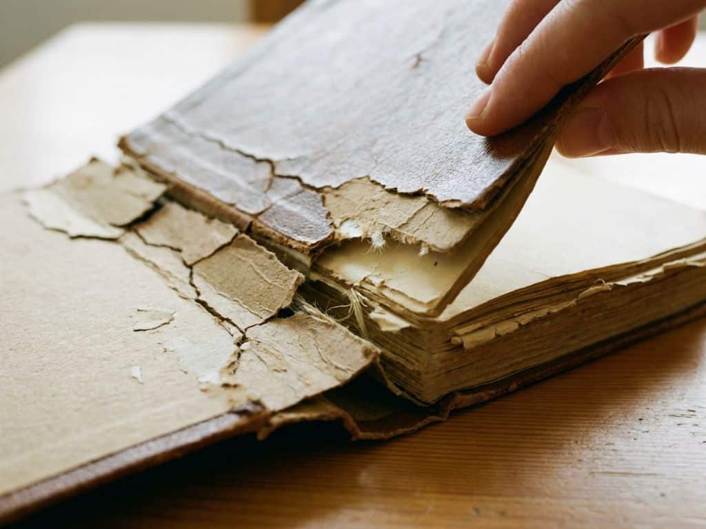 nứt gãy khi gập mở - cách bảo quản sổ da